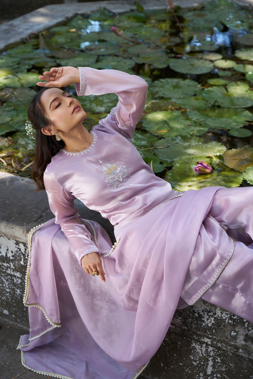 Aaftab Suit Lavender